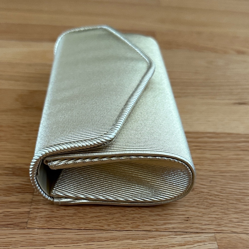 NWOT Gold Evening Bag Clutch Shoulder Bag - Picture 7 of 11